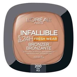 New Discontinued L’Oréal Infallible Fresh Wear Soft Matte Bronzer Fair 200